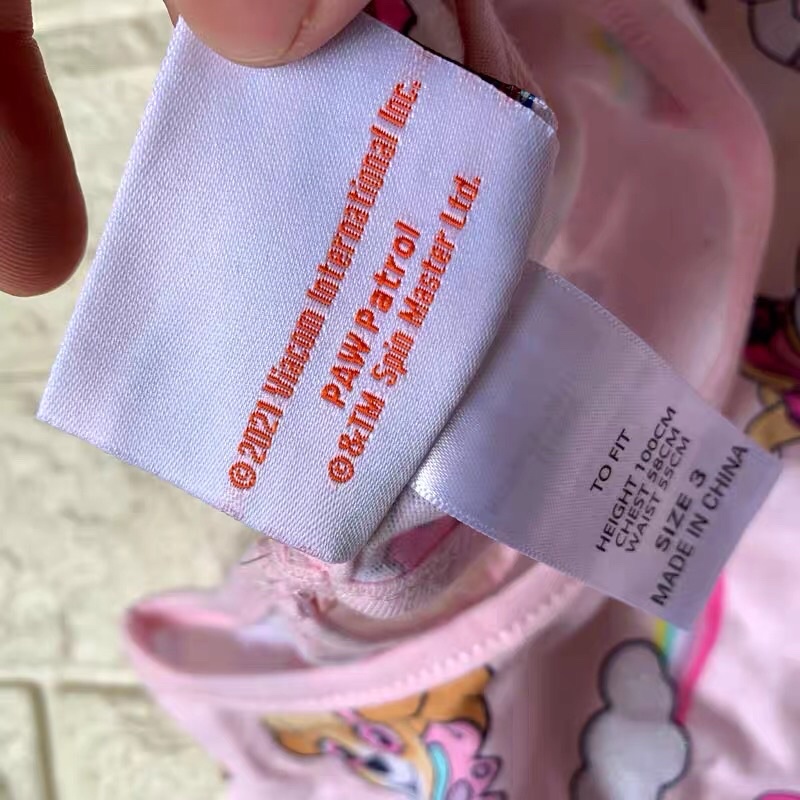 Váy bé gái Paw patrol 2-5 tuổi  Váy dài tay bé gái cotton xuất dư 0921