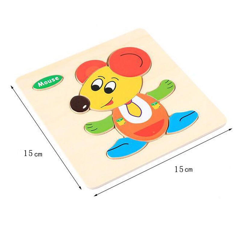 Ghép hình gỗ 3D Montessori cho bé - Tranh ghép hình gỗ puzzle - Bộ ghép hình