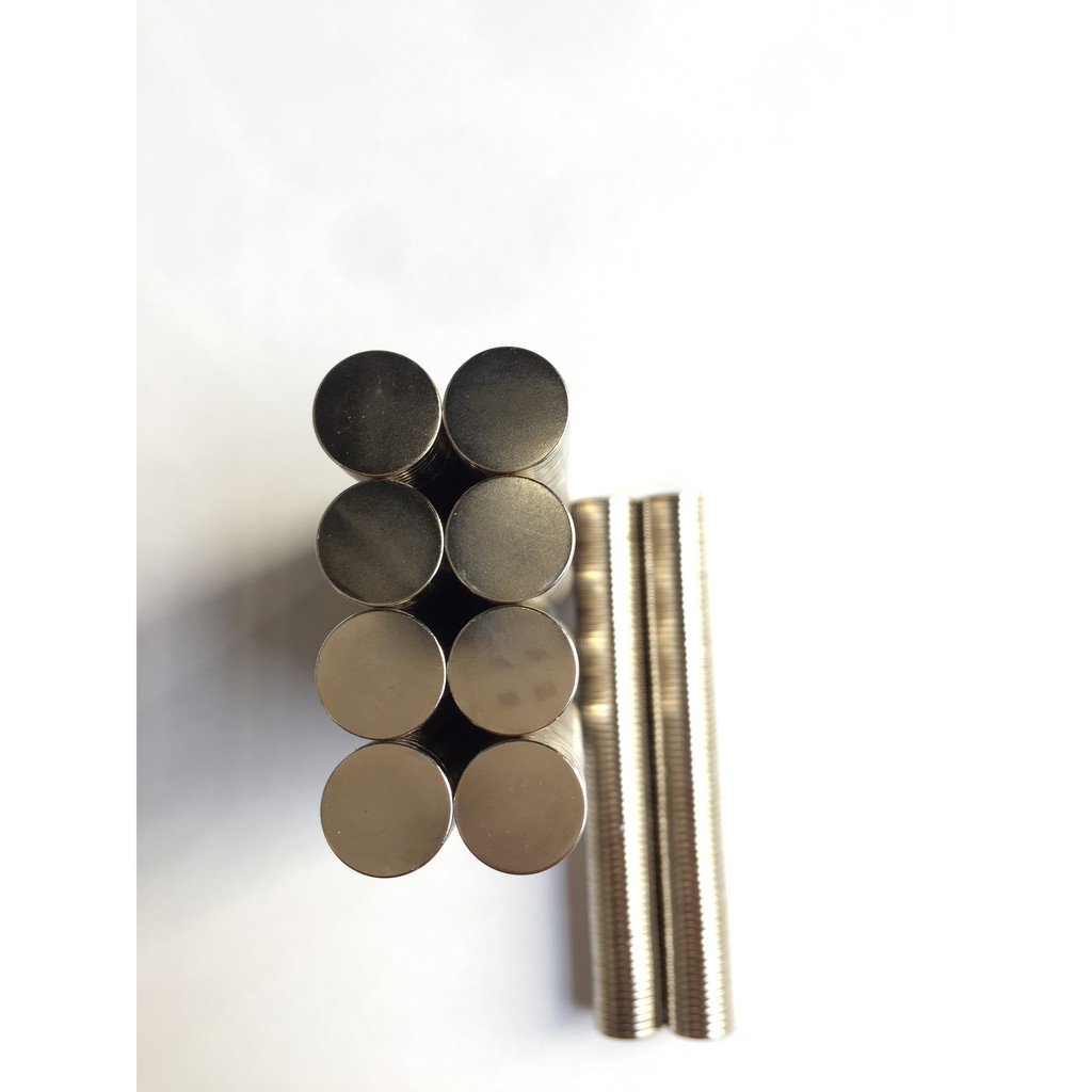 Set 50 Viên 10x1mm nam châm trắng đất hiếm lực từ cực mạnh