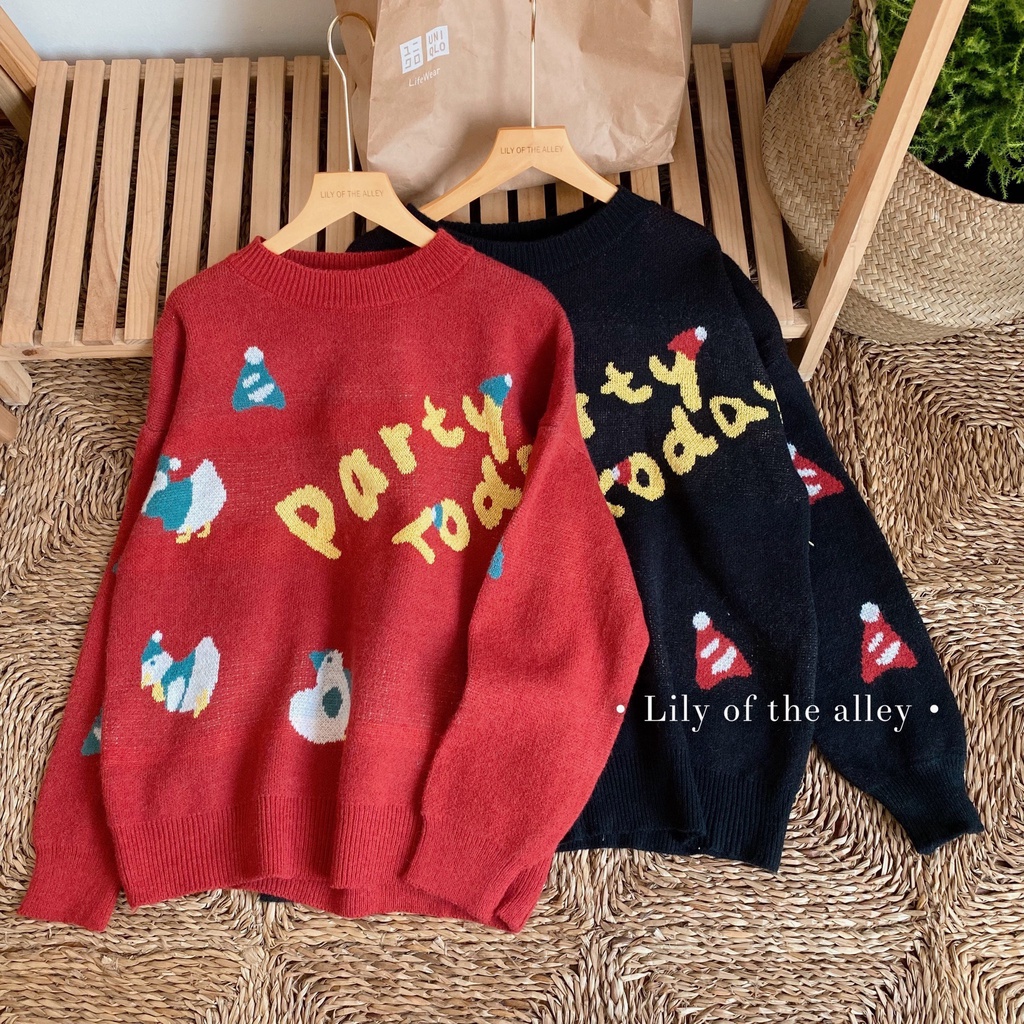 Áo len Party phong cách Ulzzang Hàn Quốc
