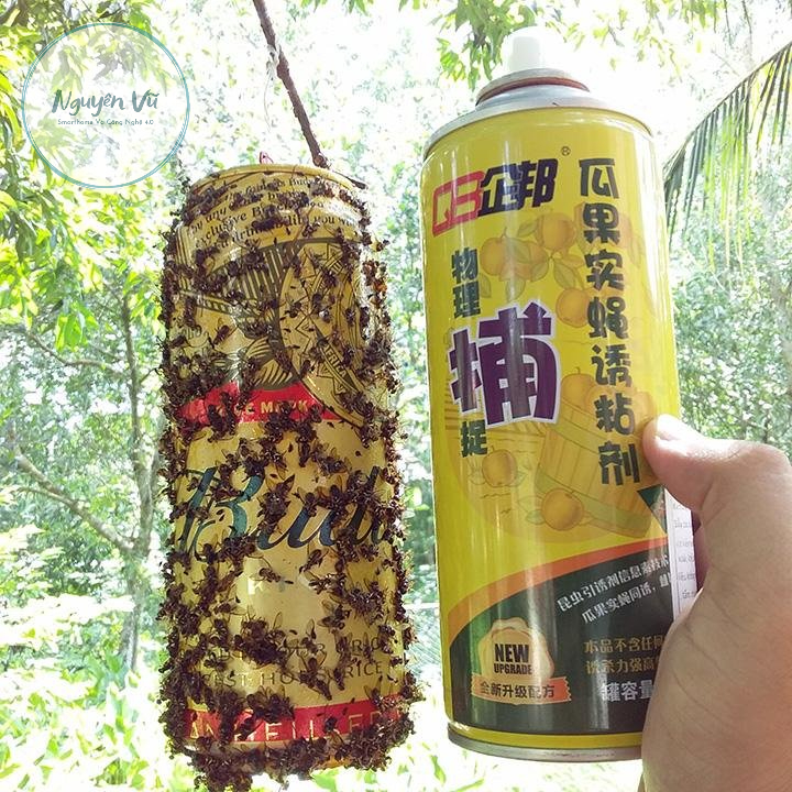 Chai Keo Xịt Bẫy Ruồi Vàng 450ml, Hương Thơm Dẫn Dụ, Không Bị Rửa Trôi, An Toàn, Hiệu Quả