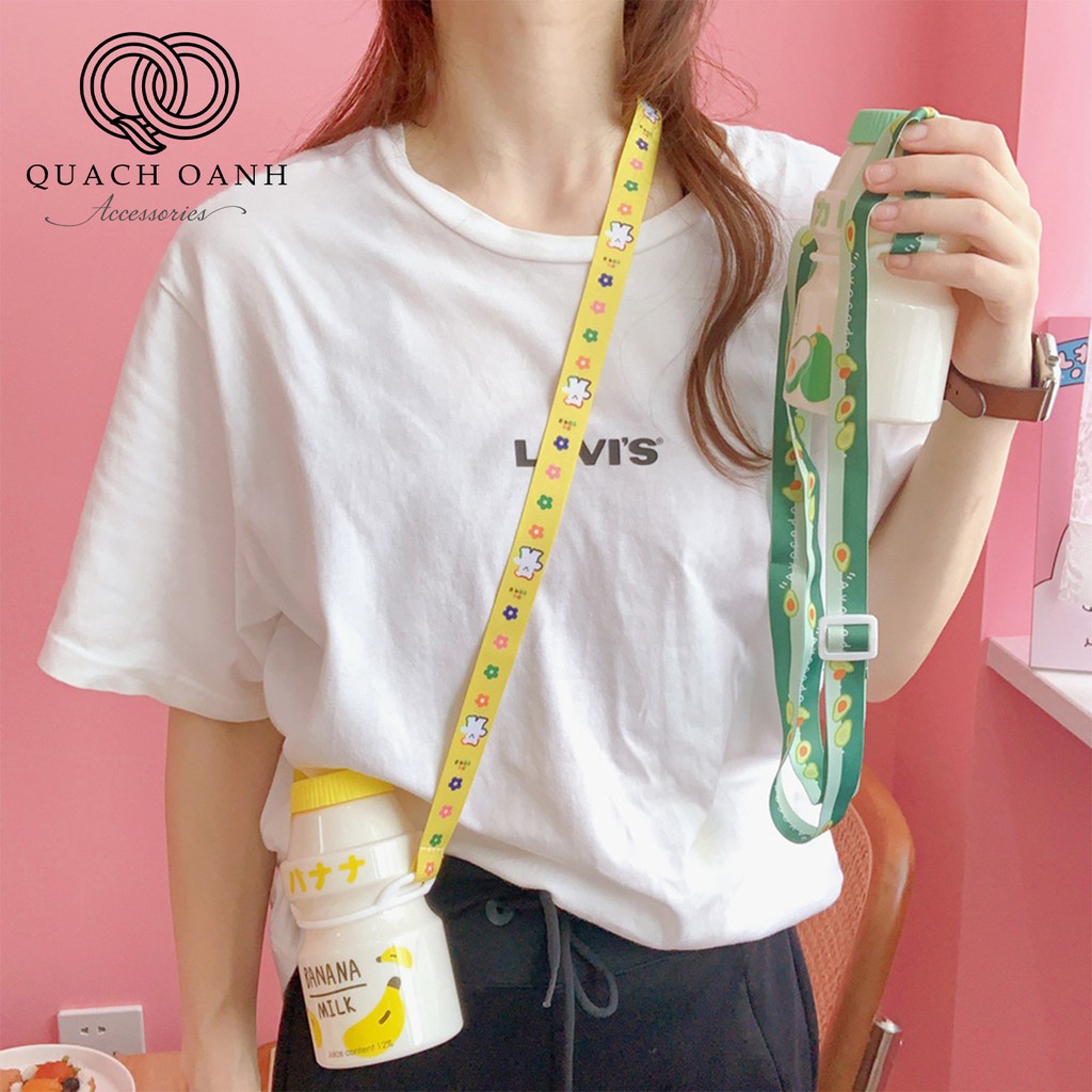Dây đeo bình nước họa tiết xinh xắn, ngộ nghĩnh - DN1