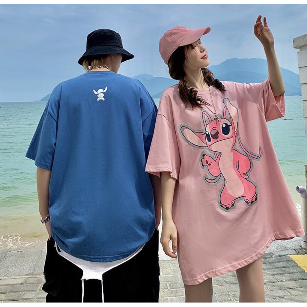 Áo Thun STITCH CHIMTE IN 3D Form Rộng Unisex Nam Nữ TEEN Cực HOT