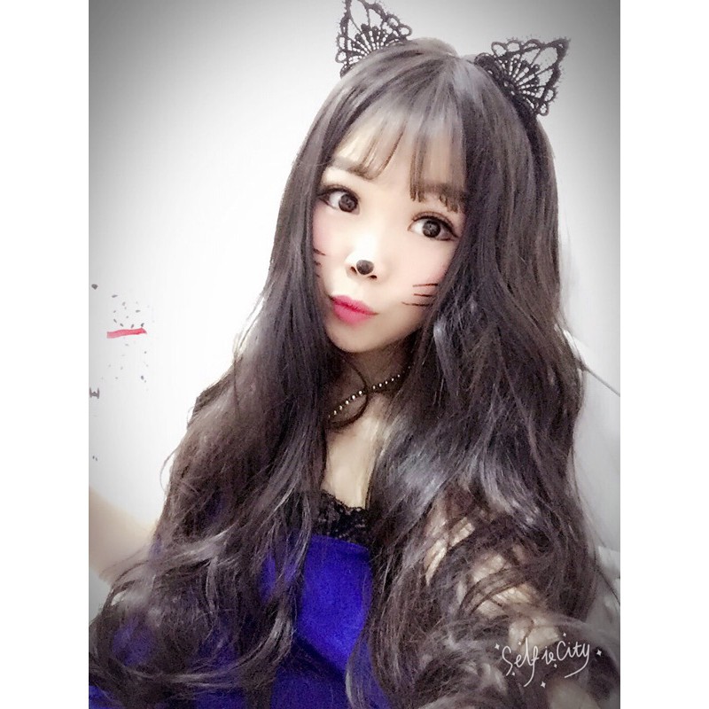 Băng đô tai mèo phối ren kiểu dáng xinh xắn