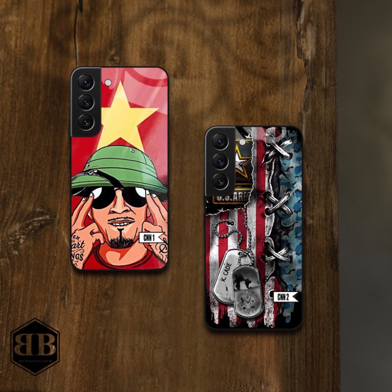 Ốp lưng kính cường lực Samsung Galaxy S22 / S22 Plus in hình theo yêu cầu