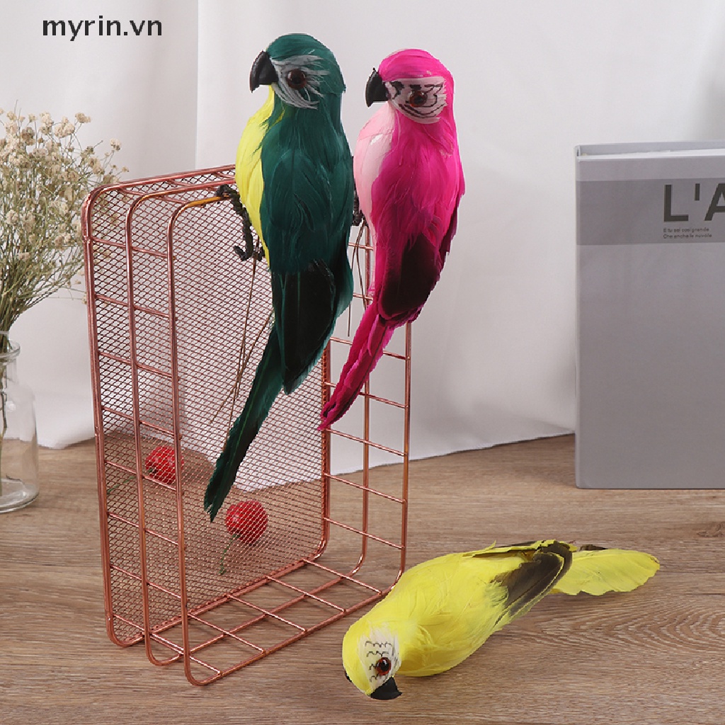 Đồ trang trí Chim Vẹt Giả 25cm / 9.8 &quot;Trang Trí Sân Vườn