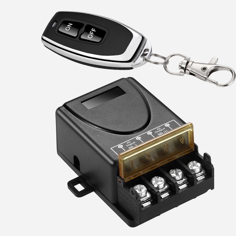 Công tắc bật tắt máy bơm nước từ xa sóng RF433 xuyên tường công suất lớn 30A/220V-100m