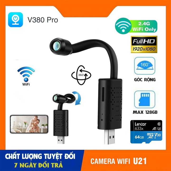 [Freeship⚡️]Camera giám sám sát không Dây V380 PRO - Hồng ngoại Quan sát ban đêm / Thẻ nhớ 32GB/ Thẻ nhớ 64GB