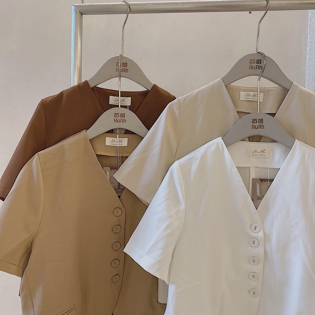 Somi cổ V túi xẻ 6121 .