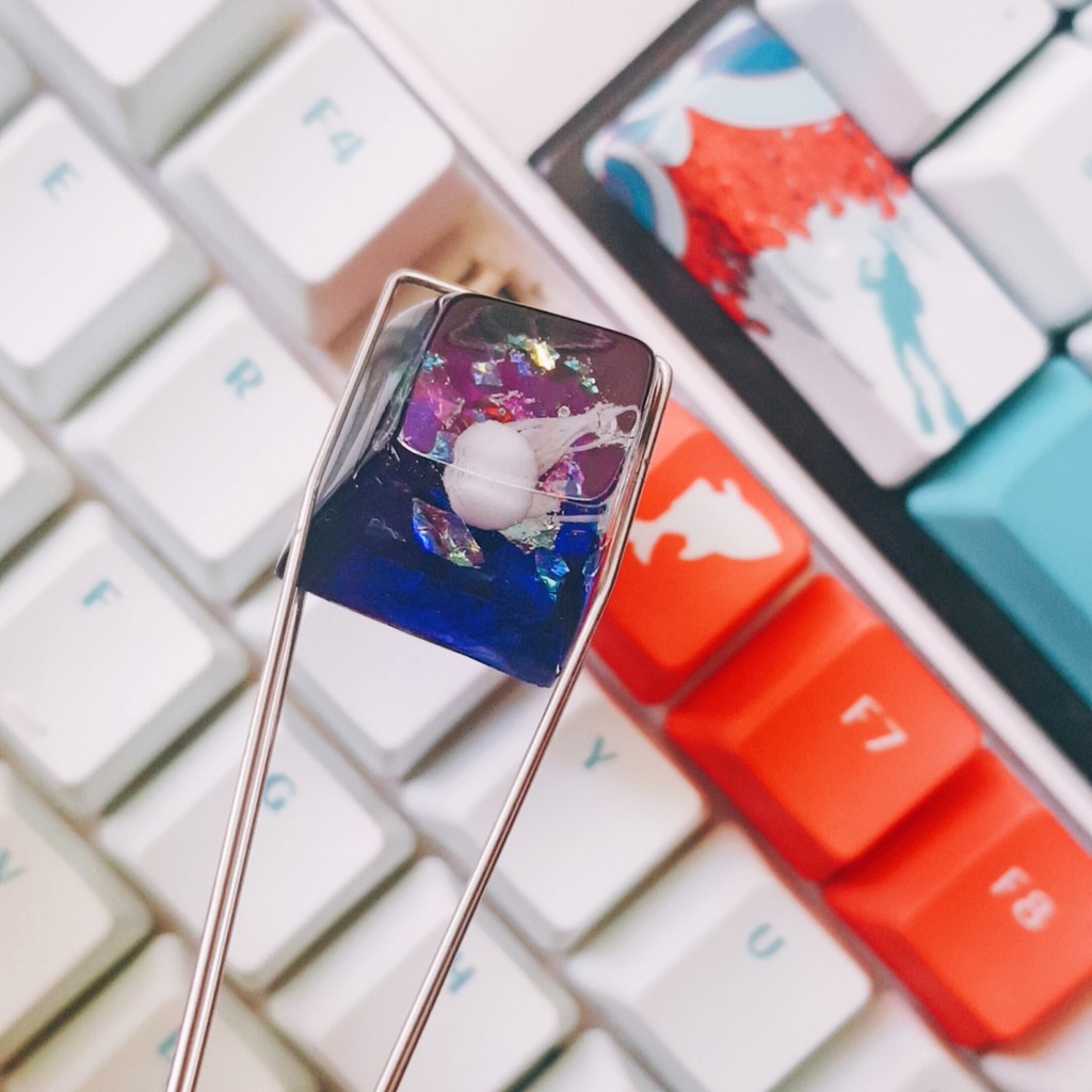 Keycap Pillar in Jellyfish SA profile 1u - Keycap Nút bàn phím cơ hình sứa SA profile 1u