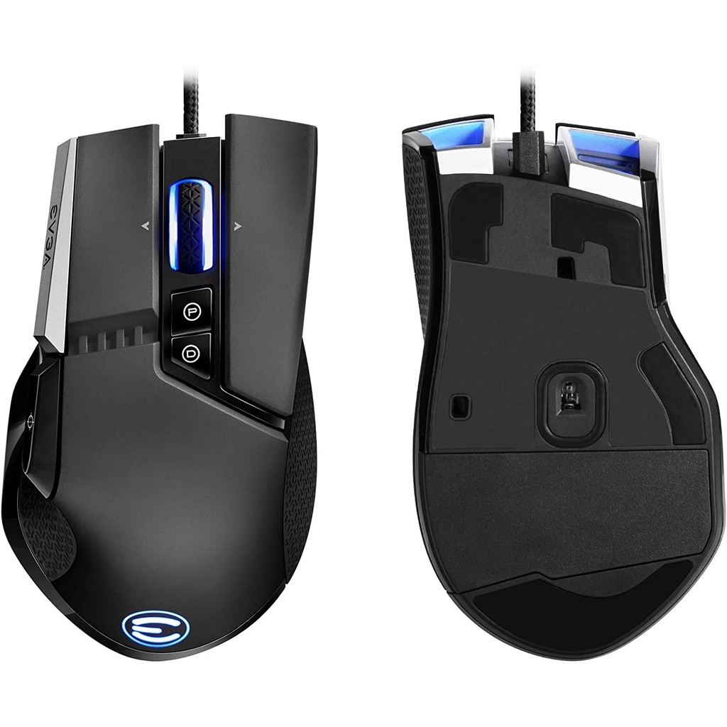 Chuột gaming EVGA X17 Wired, Black, Customizable, 16,000 DPI, 5 Profiles, 10 Buttons, Ergonomic