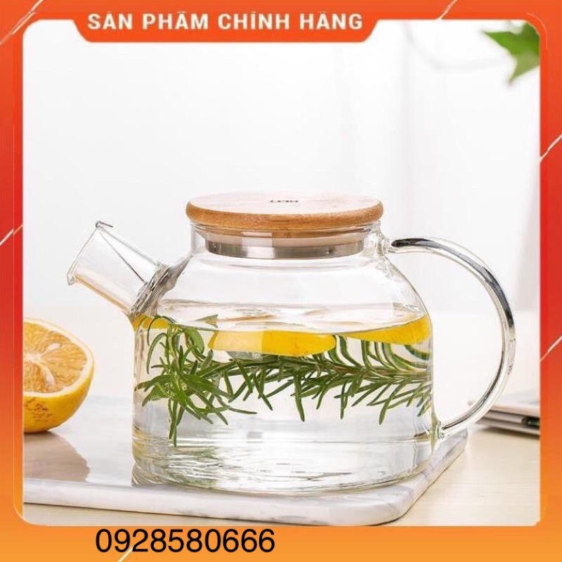 CHÍNH HÃNG -  Ấm pha trà Deli có lưới lọc inox 1000ml,bình pha trà thủy tinh có lưới lọc inox,bình ủ trà cao cấp