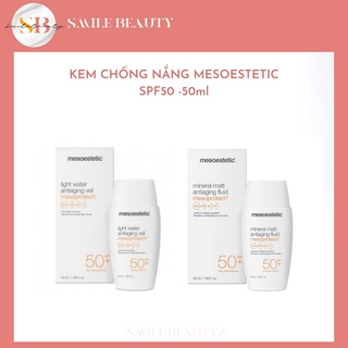 Kem chống nắng Mesoestetic Light Water Antiaging Veil Mesoprotech spf50+
