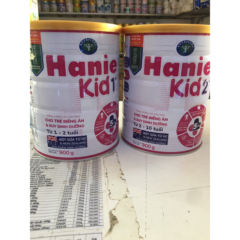 Sữa Hanie kid 900g 1+và 2+