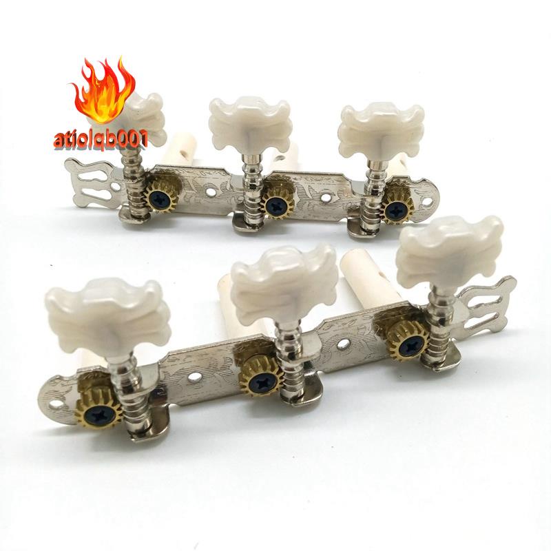 One Cặp Đầu Chốt Điều Chỉnh Dây Đàn Guitar Cổ Điển Màu Trắng