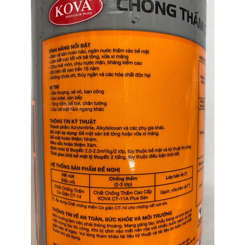 Chống thấm sàn Kova CT-11A loại 1kg