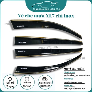 Vè che mưa chỉ inox xe Suzuki XL7, Ertiga 2019- 2020- 2021,2022,2023,2024 hàng đẹp