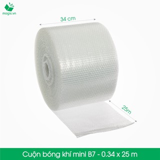 MAGIX HN Cuộn Bóng Khí - Màng xốp hơi - Xốp nổ - Gói hàng - Bọc hàng - Mã HN_B7 - Kích Thước 0.34x25 (m)