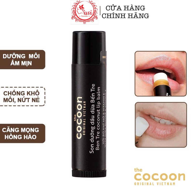 Son dưỡng môi dầu dừa bến tre Cocoon Coconut Lip Balm 5g