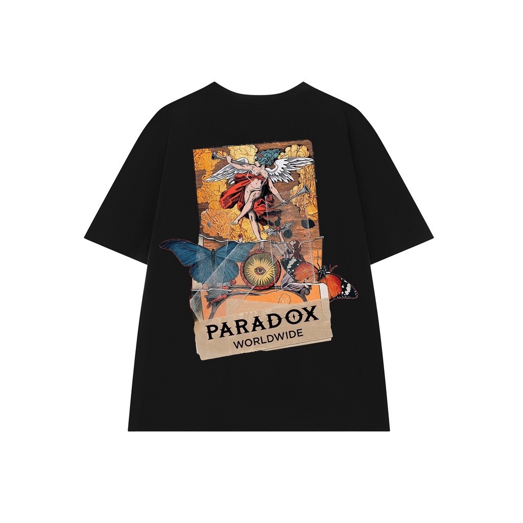 Áo Thun Tay Lỡ Unisex Form Rộng, Vải Cotton Co Giãn, Áo Phông Freesize Nam Nữ Paradox Worldwide