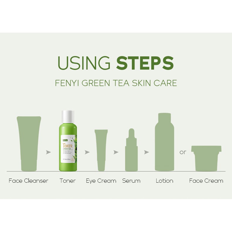 Toner trà xanh Fenyi 100ml giúp nuôi dưỡng sâu hiệu quả cho da