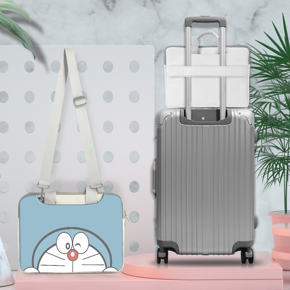 Túi Đựng Laptop Chống Sốc Chống Thấm Nước In Hình Doraemon Đáng Yêu
