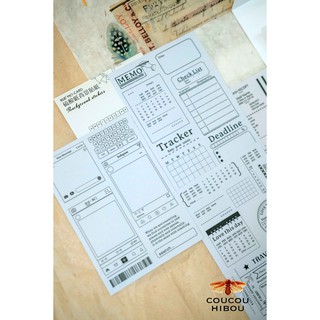 SET BACKGROUND STICKER A6 NỀN GIẤY NẾN-mẫu tracker