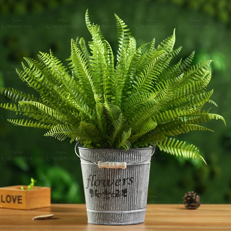 1 Nhánh Cây Dương Xỉ Nhân Tạo 7 Nhánh Dùng Trang Trí Nhà Cửa / Văn Phòng / Sự Kiện Diy