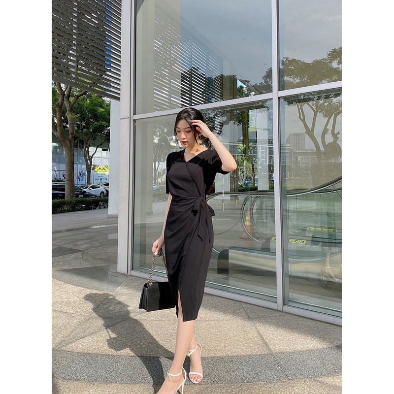 Váy cati vạt lệch