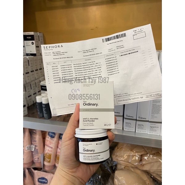 [Sephora USA] Bột Vitamin C 100% L-Ascorbic Acid Powder - The Ordinary