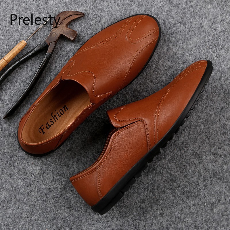 Fashionable Leather Lazy Shoes For Men