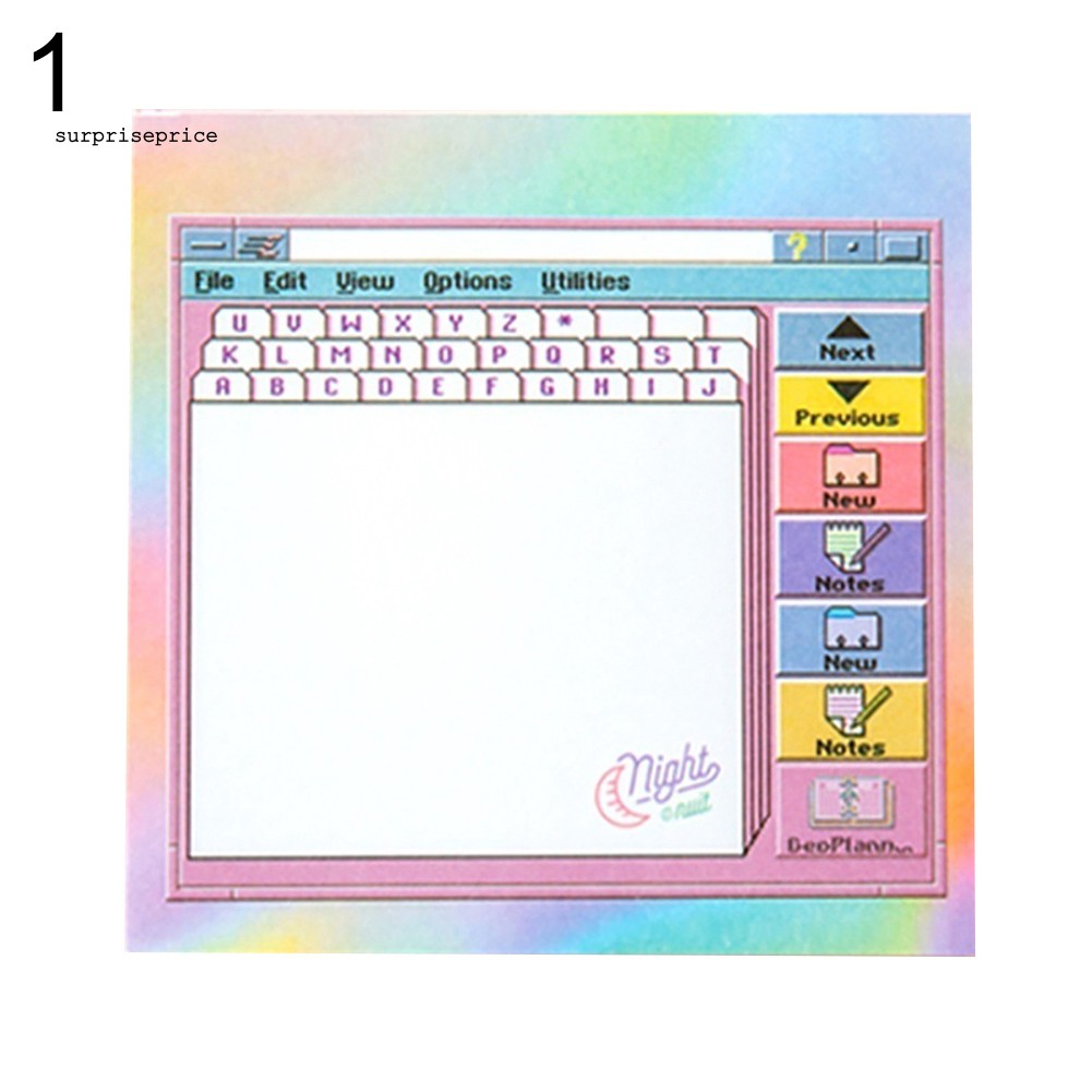 Giấy ghi chú hình máy tính bàn xinh xắn tiện dụng