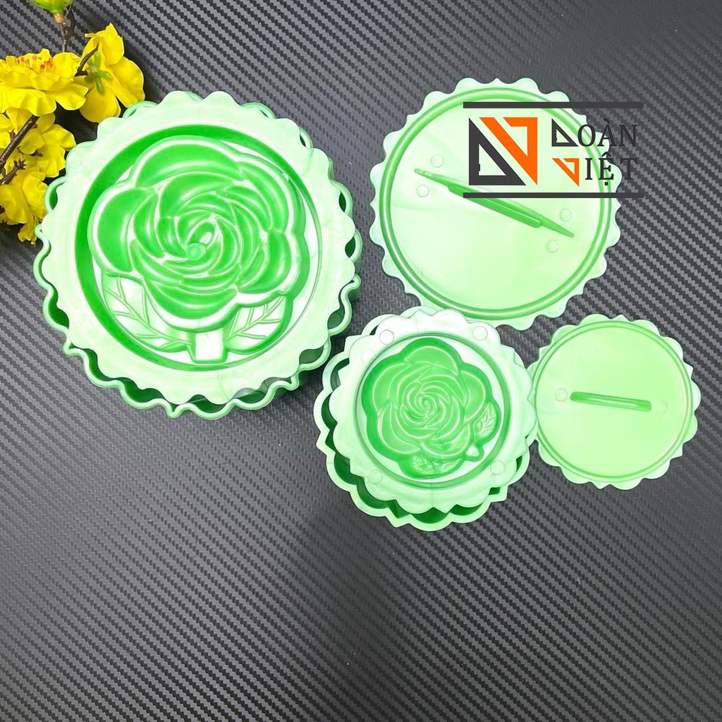 [COMBO] Khuôn NHẤN XÔI, tạo hình XÔI - CƠM sắc nét - Khuôn HOA HỒNG , SEN SẮC NÉT 3D - Nhiều size