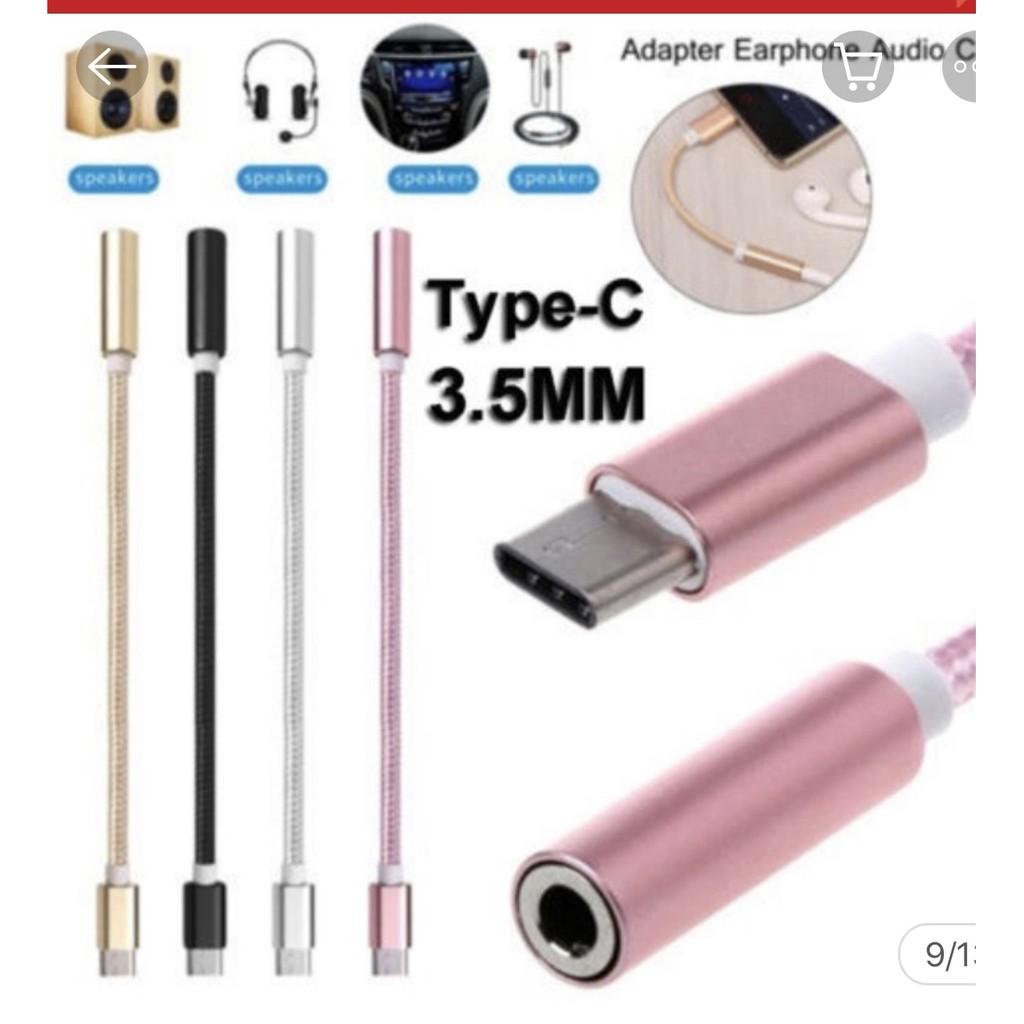 Cáp chuyển Type C sang 3.5mm cho headphone