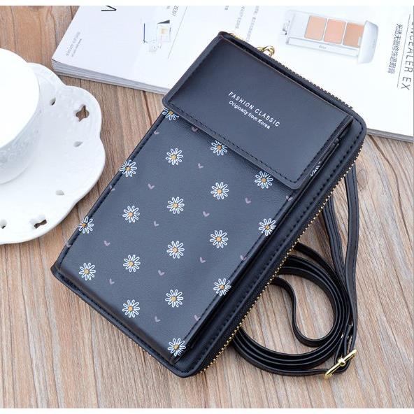 Túi đựng điện thoại kiêm ví đeo chéo hoa cúc tuixinh5555 TDHC15