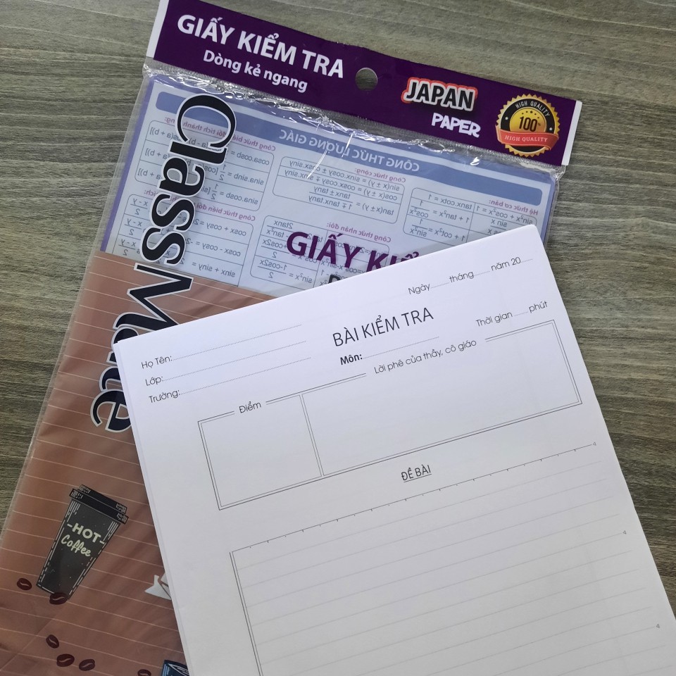 Giấy kiểm tra Classmate TP101