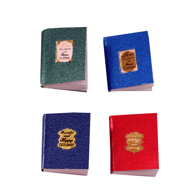 Set 4 Cuốn Sách Mini Trang Trí Nhà Búp Bê 1 6 1 12