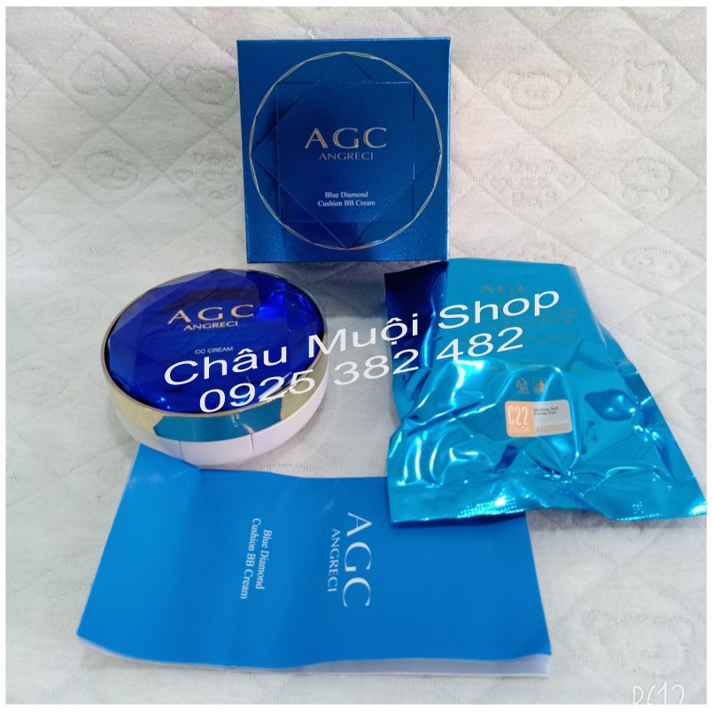 Xả Kho Phấn Nước AGC Blue Diamond Cushion BB Cream + 1 Lõi Thay Thế - Date20/04/ 2022 | BigBuy360 - bigbuy360.vn