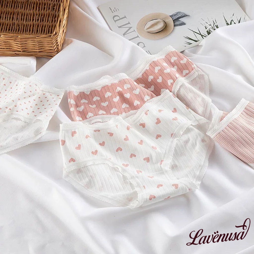 Quần lót nữ Cotton cao cấp cute dễ thương thoáng khí mềm mại LAVENUSA QL28