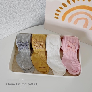 Quần tất đính nơ siêu xinh cho bé gái