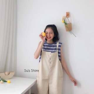 Áo TANKTOP kẻ dáng ngắn( kèm ảnh thật)