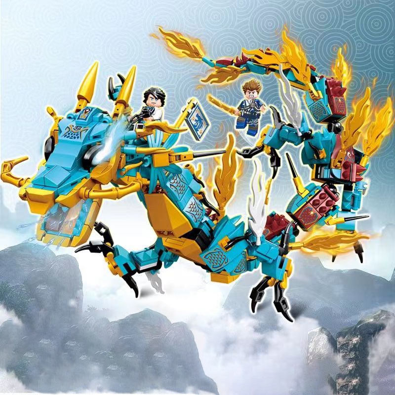 Building block dragon toy assembly toy boy toy