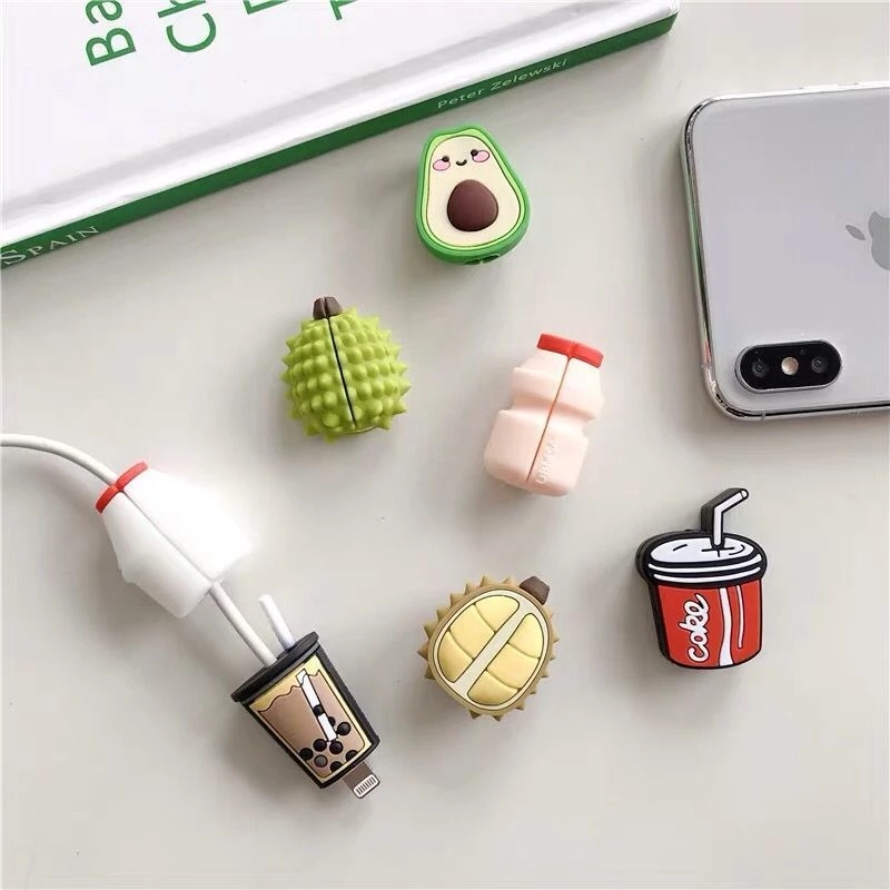 Phụ Kiện Bảo Vệ Đầu Cáp Sạc / Cáp Sạc USB Hình Thú Dễ Thương