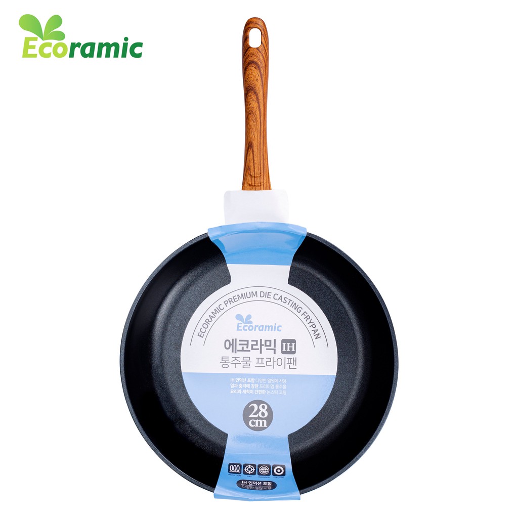 Chảo Đúc CERAMIC đáy từ sâu lòng Size 22 - 28 Cm