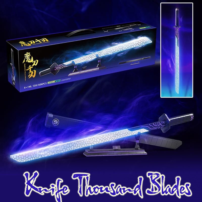 Đồ Chơi Lắp Ráp Mô Hình Thanh Kiếm Ma Thuật Magic Knife Thousand Blades DK720 với 836 PCS Phiên Bản Dạ Quang