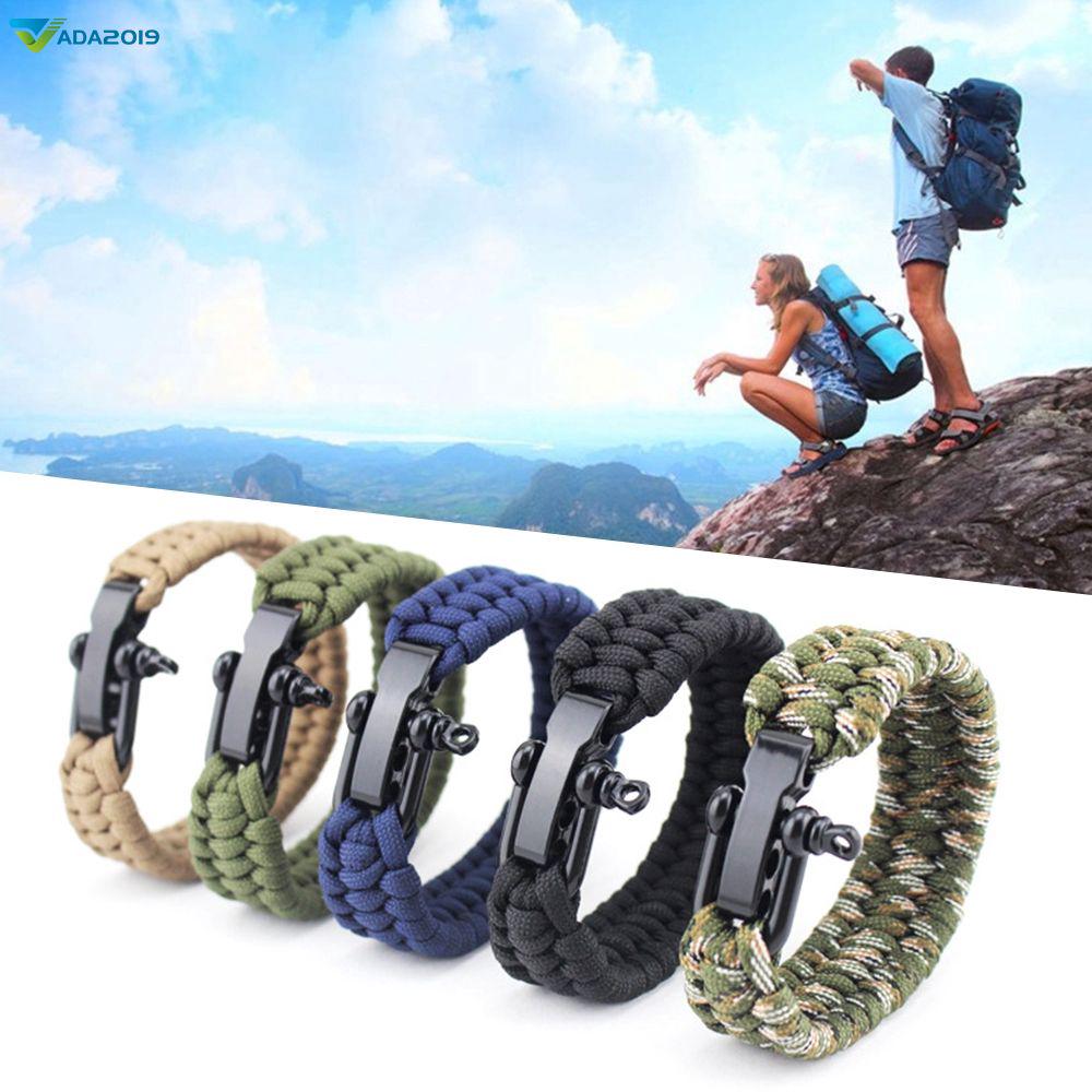 Vòng tay sinh tồn Paracord dây bện tiện dụng cho cắm trại ngoài trời