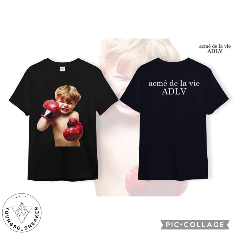[Full túi zip] Áo thun ADLV form rộng Hình Bé Trai Chơi Boxing