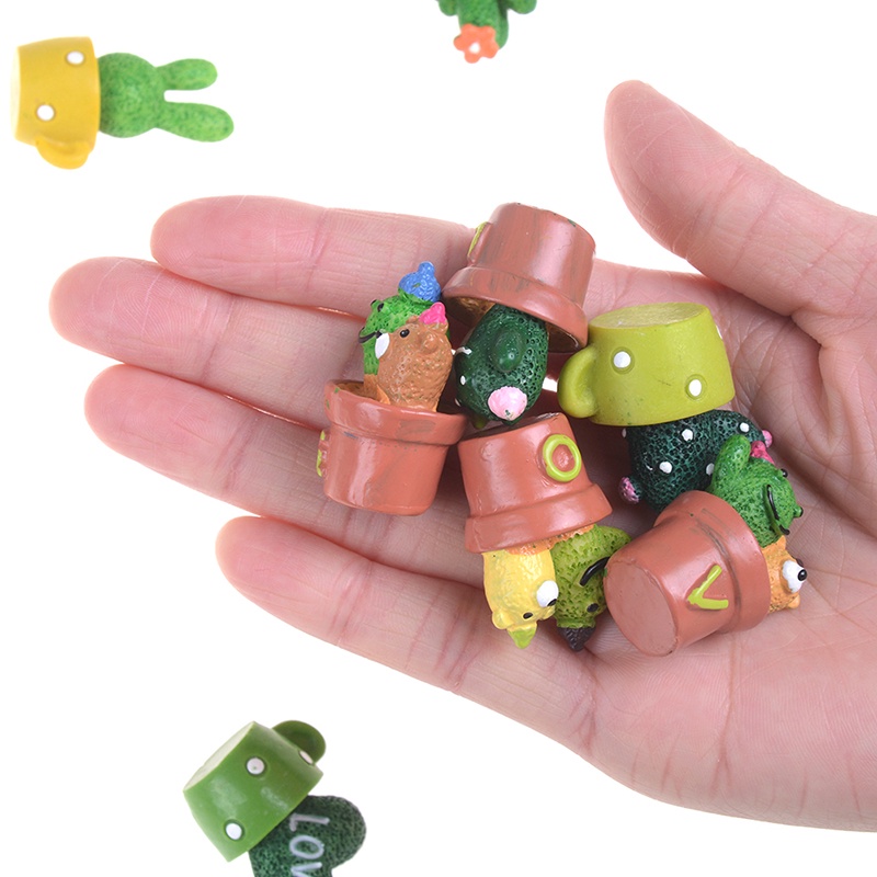 Bộ 2 Chậu Cây Xương Rồng Mini Trang Trí Nhà Cửa