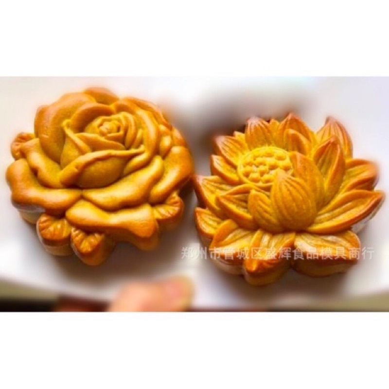 Khuôn bánh trung thu mẫu hoa hồng 50g 150g