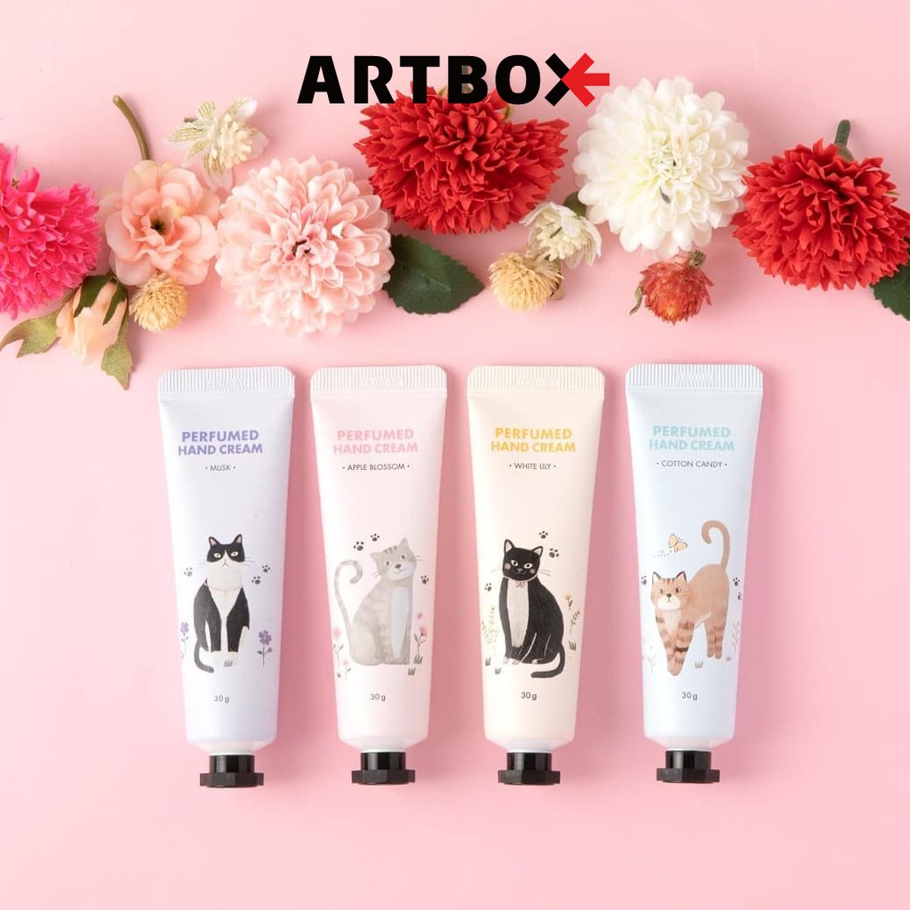 Set 4 Kem Dưỡng Da Tay ARTBOX Hàn Quốc Thiết Kế Hình Mèo 30g x4 [HSD 11/2022]